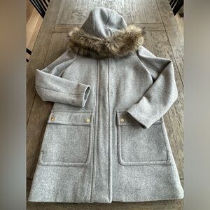 J. Crew Factory Wool Coat with Hood